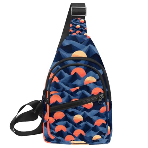 Mochila cruzada de senderismo Sunset Mountain riñonera para running viaje y deporte