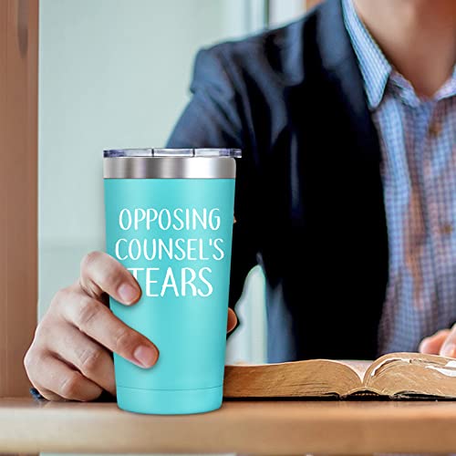 Spenmeta Lawyer Gifts For Men - Opposing Counsels Tears - Funny Defense Attorney Court Cup - Lawyers Graduate Law Student Graduation, Birthday, Christmas Gifts, 20Oz Lawyer Tumbler #TOP1