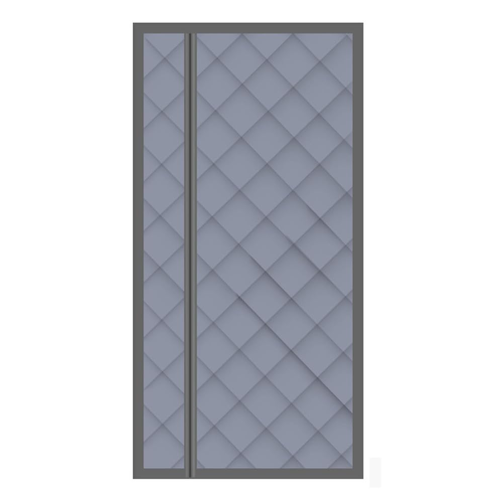 Rideau isolant thermique coupe-vent à ouverture latérale grise