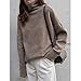 Produktbild CYTSH Pullover Damenbekleidung High-Hals-Kaschmir-Pullover Frauen verdickter Pullover lose Absicherung faul Strick-Basis-Pullover (Color : Camel, Size : X-Large)