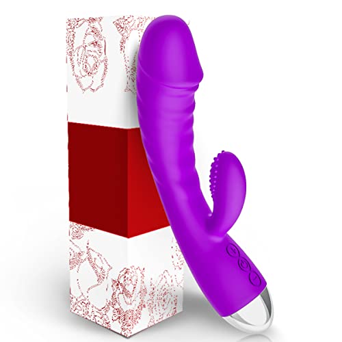 Vibrador Vibradorador Mujer Juguetes Eroticos Vibradores mujer Con 10 modos Consoladores.. para mujer con vibración Juguetes eróticos para pareja sexuales Carga USB impermeable (Violeta)