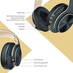DOQAUS Casque Bluetooth sans Fil, Casque Bluetooth 3 EQ Modes, Casque 52 Heure autonomie, Casque Audio avec Microphone… - Les Beatles, Paul McCartney, John Lennon, RIngo Starr, George Harrison DOQAUS Casque Bluetooth sans Fil, Casque Bluetooth 3 EQ Modes, Casque 52 Heure autonomie, Casque Audio avec Microphone… – Image 6