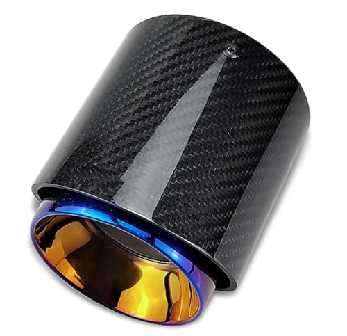 Embouts d'échappement bleus en fibre de carbone pour MINI Cooper S F56 R56 style sport luxe