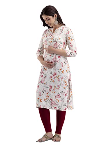 Image of New Elite Rayon Anarkali Maternity Feeding Kurti with Both Side Zipper