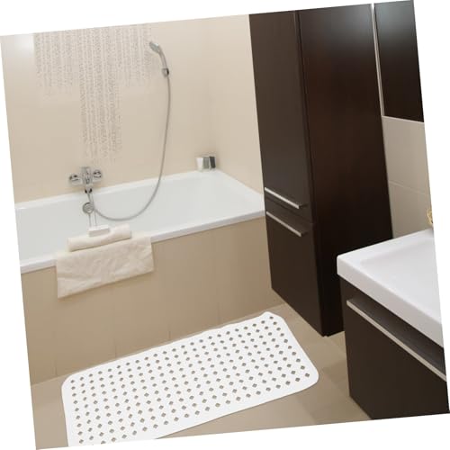 Alfombrilla de baño antideslizante con ventosas y agujeros de drenaje, almohadilla de baño ligera de PVC para una experiencia de ducha segura, diseño elegante y moderno