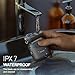 Tulzim Mini Electric Razor for Men: Foil Shaver for Beard/Face - 3 Floating Blade USB-C Fast Rechargeable - IPX7 Waterproof for Travel & Home-Carbon Black