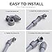 1/2-Inch Liquid Tight Conduit Connectors, NPT Non-Metallic Connector for PVC Electrical Flexible Conduit Fittings, 90-Degree, for Home Outdoor Tubes Tools, UL Listed, Grey, 30-Pack