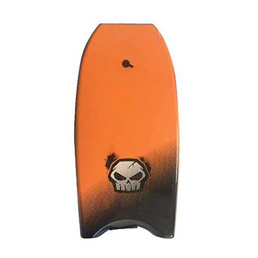 XLY Tabla Surf, Tabla de Bodyboard 107cm con núcleo de EPS y Crescent Tail, Boogie Board para Adultos y niños,Naranja