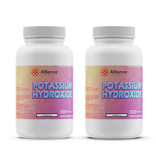 Potassium Hydroxide Flakes - KOH - 4 lbs. - 2 Canister Pack - Caustic Potash Anhydrous