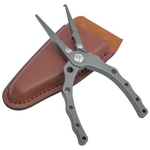 TUNGSTEN4ANGLERS Tungsten 4 Anglers – Titanium Alloy Fishing Plier with 97% Tungsten Steel Blade | Ultra Lightweight – 165g(5.8oz.) | Standard/Long Sizes (Standard) Cover