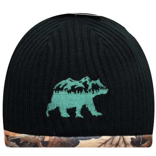 EDTREK Youth Reversible Tech Beanie Hat - Boys Girls Windproof Fleece Winter Hat and Orange Hunting Hats