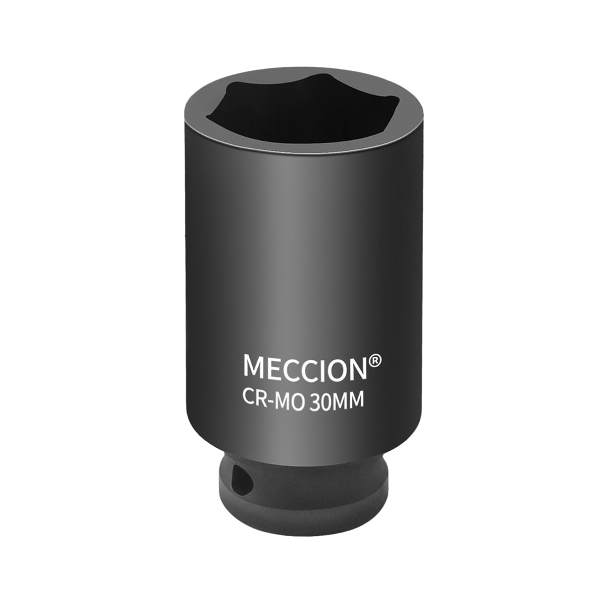 Meccion 1/2 Inch Drive Impact Socket 30mm Heavy Duty Cr-Mo 6 Point Deep Socket, 78mm Length