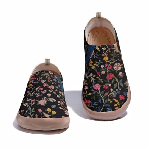 Women's Art Travel Shoes Slip On Casual Fashion Loafers Lightweight Comfort Painted Sneakers