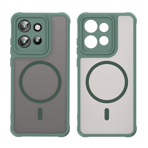Image of Compatible with Motorola ThinkPhone 25 Case Cover,Compatible with MagSafe,Anti-Fall,Compatible with Motorola Edge 60 Neo XT2509-1 Cell Protective Phone Case Green