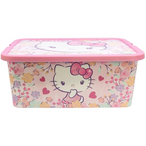 Stor Boîte de rangement Hello Kitty avec fermeture à clic de 13 litres