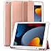 Price comparison product image Maledan Compatible with iPad 9th Generation Case(2021)/8th Generation Case(2020), Smart Folio Soft TPU Protective Case Cover with Apple Pencil Holder for iPad Case 10.2 Inch- Rose Pink