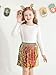 DAXIANG Sequin Mini Skirt for Girls Fashion Party Skater Shiny Skirt Gold Green 5-6 Years