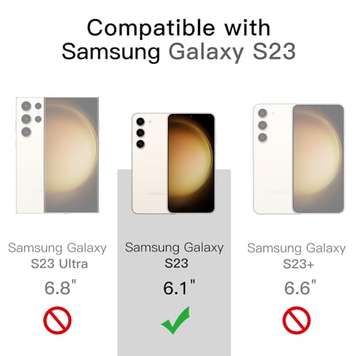 Image of JETech Magnetic Cover Case for Samsung Galaxy S23 6.1-Inch, Compatible with MagSafe, Shockproof Protective Phone Cover, Non-Yellowing Hard Clear PC Back (Clear)
