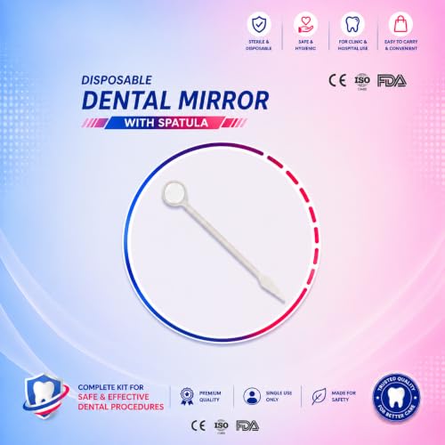 Image of Dental Disposable Sterile 3in1 (Mirror, Probe, Tweezer) Kit Set of 25