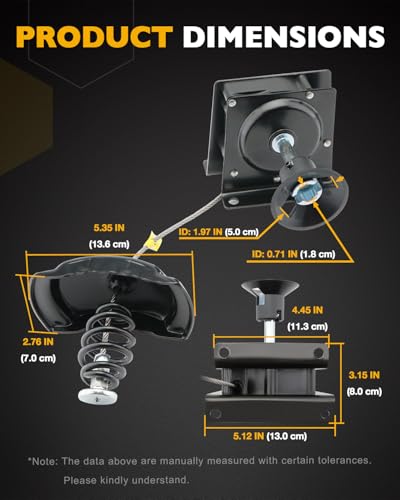 Image of Spare Tire Carrier, Compatible with 2000-2006 Toyota Tundra, Spare Tire Mount under Frame, Spare Tire Hoist, 5th Wheel Towing Winch with Offset Cable, Replaces# 519000C010, 519000C060, 924-529