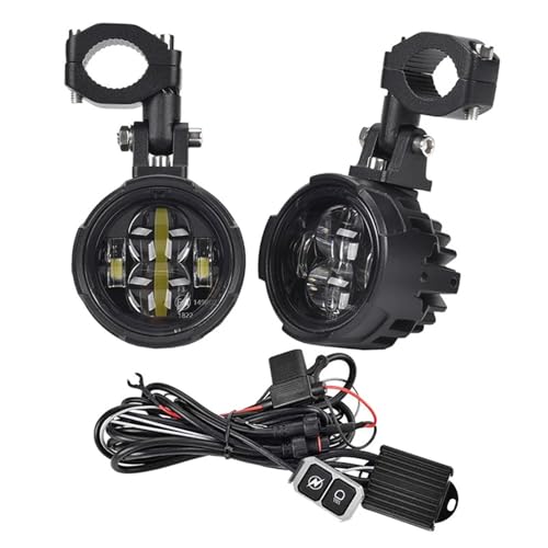 Phare moto projecteur avant bicolore 100W et feu antibrouillard auxiliaire universel