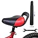 rockible Kids Bike Saddle Childrens Bicycle Seat with 2.54cm Support Post Cycling Waterproof Breathable Bike Seat Kids Bicycle Saddle, Black Red