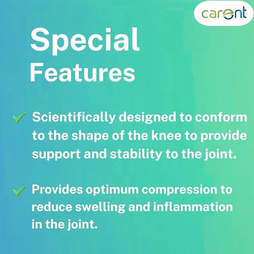 Image of Carent Knee Cap with Open Patella - Adjustable Knee Support Brace for Pain Relief, Sprain, Injury Recovery & Joint Stability (Unisex) (M (43-49 CM))