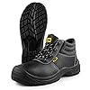 Black Hammer Mens Safety Boots Work Shoes Leather Steel Toe Cap Lightweight Footwear S3 SRC 1400 (9 UK) #4