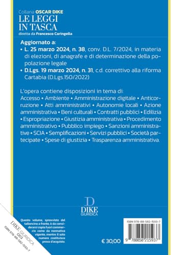 Codice Amministrativo 2024. Con Aggiornamento Online - 2