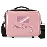 Pepe Jeans Holi Neceser Adaptable con Bandolera Rosa 29x21x15 cms Rígido ABS 9,84 kgs