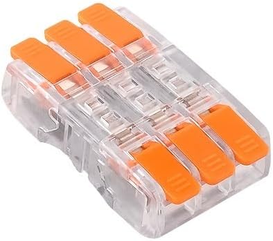 Lever Wire Connectors 60pcs Quick Lever Splicing Transparently Connectors 2.5mm 1 In And Out Universal Fast Wiring Compact Lighting