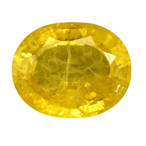Saphir jaune naturel facetté sans défaut de taille pour fabrication