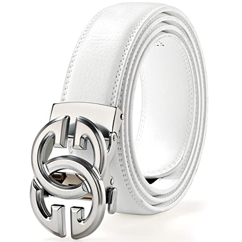 JEKIXHUA Real Leather Men Ratchet Belt Genuine Cowhide Customizable Fit Strap 1.5