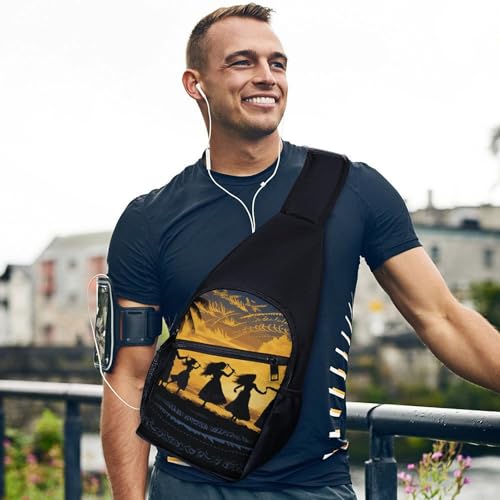 Mochila deportiva cruzada estilo sling para viaje y senderismo miniatura 3