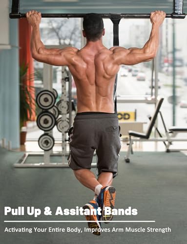 Image of Resistance Bands, Pull Up Assist Bands - Workout Bands, Eexercise Bands, Long Resistance Bands Set for Working Out, Fitness, Training, Physical Therapy for Men Women