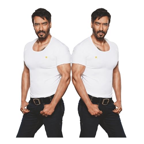 Image of Amul Comfy Men's Vest | Round Neck | Breathable Lightweight Innerwear | Moisture Wicking | Soft Feel | Pack of 2 | Color May Vary