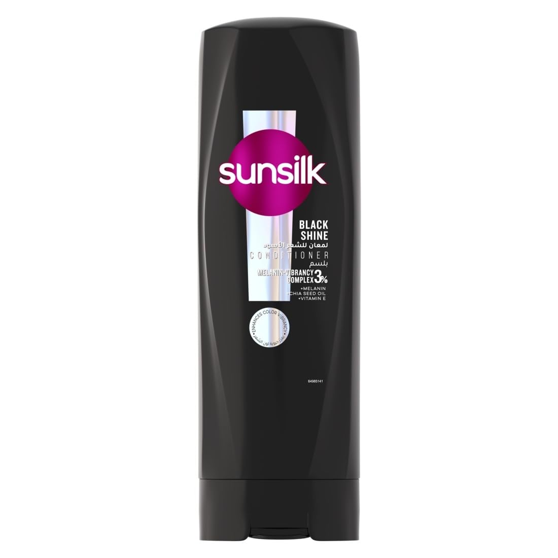 SUNSILK Conditioner, Black Shine, smoothens the hair's surface for a shiny and healthy appearance, 350ml