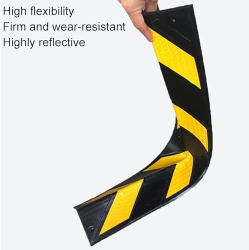L-Shape Garage Column Protector - Rubber Corner Guards for Parking Safety, Car Corner Guardrail Stopper, Ideal for Protecting Parking Spaces and Warehouses