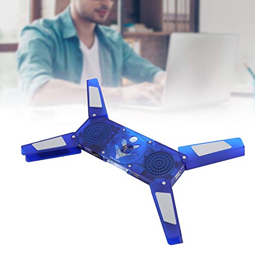 Base refrigerante plegable para laptop con hub USB y LED miniatura 3