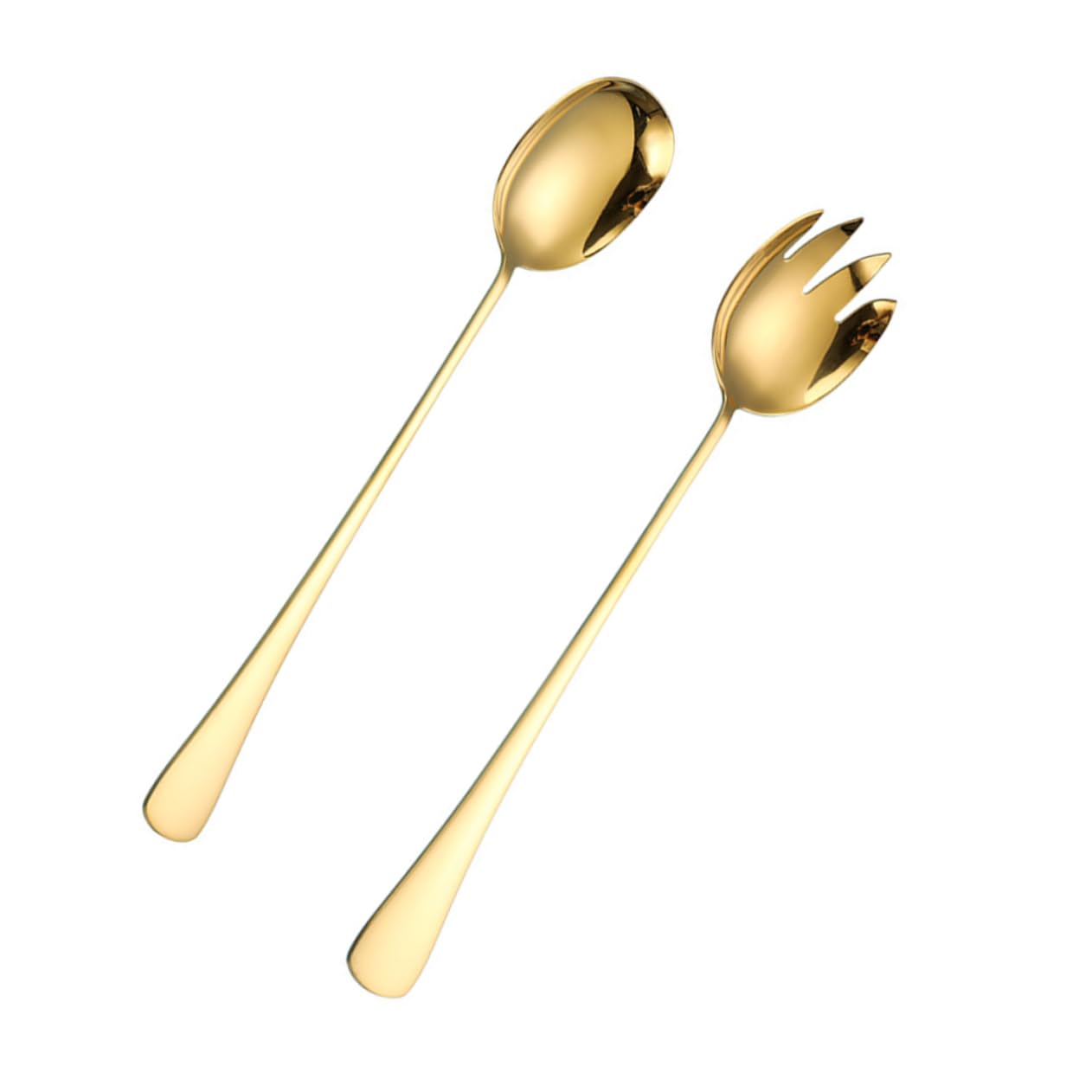 GRIRIW Practical Stainless Steel Fork Spoon for Buffet Hotel Restaurant Picnic