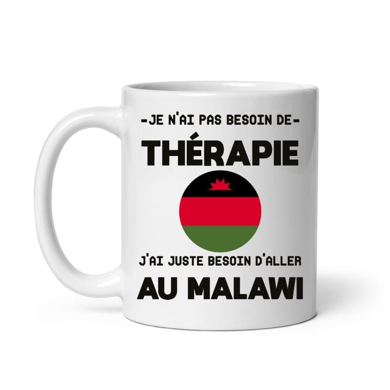 MugSmile Mug Malawi thérapie humour vacances départ voyage Tasse Malawi