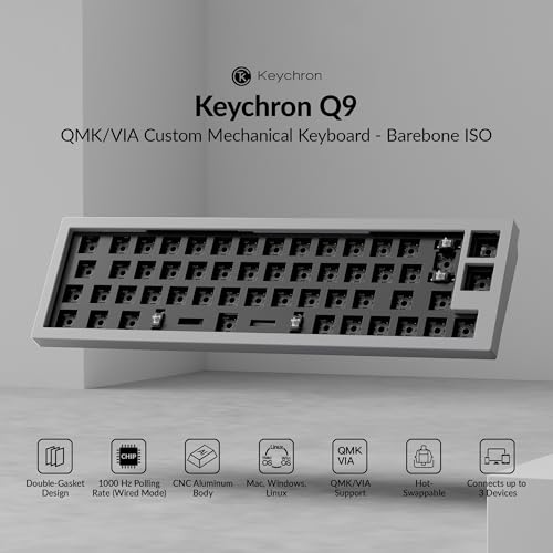 Kit de clavier filaire Keychron Q9 ISO interchangeable à chaud pour libérer l'espace - 2