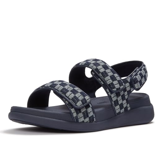 FitFlop Women's F-MODE GO Checkerboard-Denim Sandals