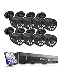 Loocam 5MP PoE überwachungskamera Set 8-Kanal H.265+-NVR mit 2TB Festplatte für 24/7-Aufnahme, 8 Stück 4MP POE Kamera Outdoor, KI-gestützte Menschen- und Fahrzeugerkennung, 30m Nachtsicht, Fernzugriff