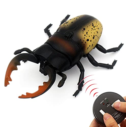 Tipmant RC Beetle Remote Control Insects Realistic Electronic Simulation Climber Animal Prank Toy...