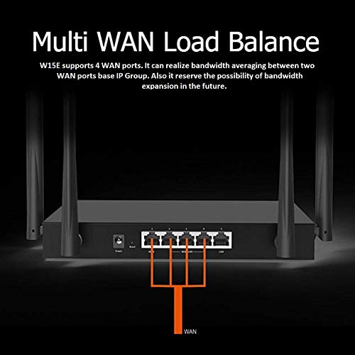 W15E router wireless Dual-band (2.4 GHz/5 GHz) Gigabit Ethernet Nero - Router - Immagine 4