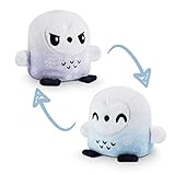 TeeTurtle - Plushmates - Magnetic Reversible Plushies that hold hands when happy - Snowy Owl - Huggable and Soft Sensory Fidget Toy Stuffed Animals That Show Your Mood - Gift for Kids and Adults!