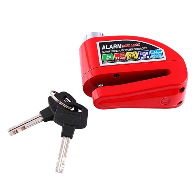 Image of Heavy Duty Keyed Lock | Hardened Steel Shackle Lock | Anti-Rust Security for Gate, Warehouse & Outdoor Use (ALT-19 RED)