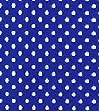 CRS Fur Fabrics Tela de polialgodón Impresa para Manualidades, diseño de Lunares sobre la realeza, 1 m, 110 cm x 100 cm, Multicolor, 1Mtr 110cmx100cm