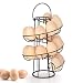 OBVIS Spiral Egg Skelter Dispenser Rack Metal Storage Holder (Black)